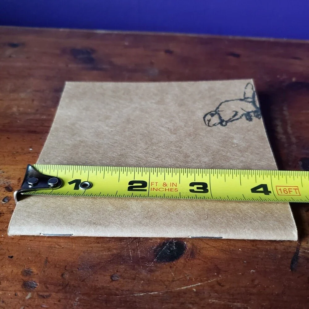 Beaver Stamped Blank Notebook Diary Journal Idea Pad - 4.25 x 4.25